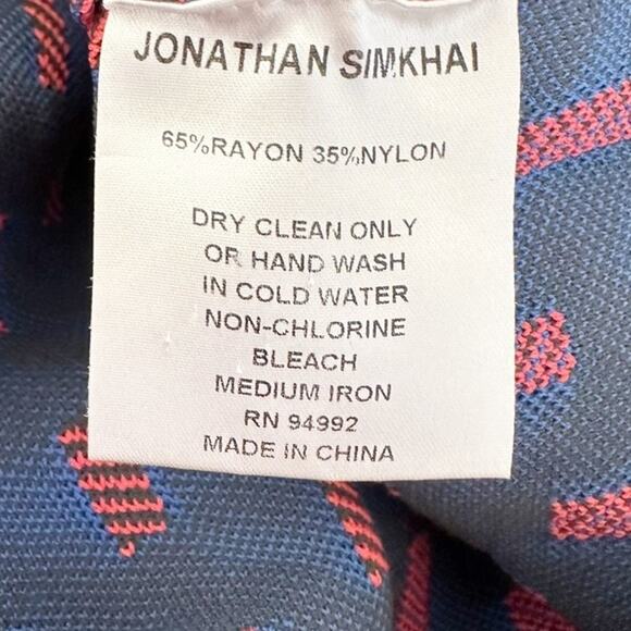 Jonathan Simkhai Techno Tribal Sheath Dress XS Pink NEW - Picture 7 of 7